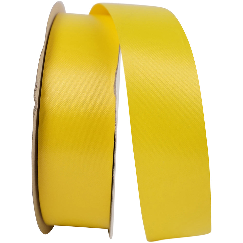 Yellow 1-3/8 Inch Polypro Satin Finish Ribbon for Wreaths