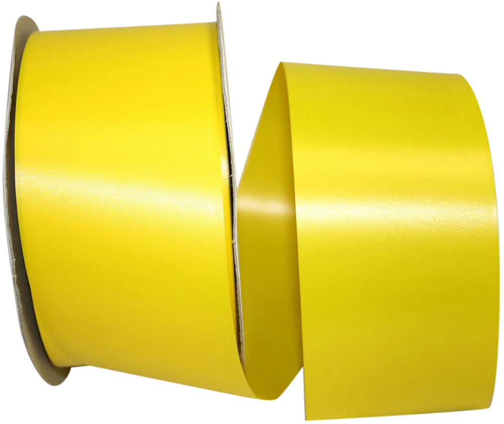Yellow 2-1/2 Inch Polypro Satin Finish Ribbon for Wreaths