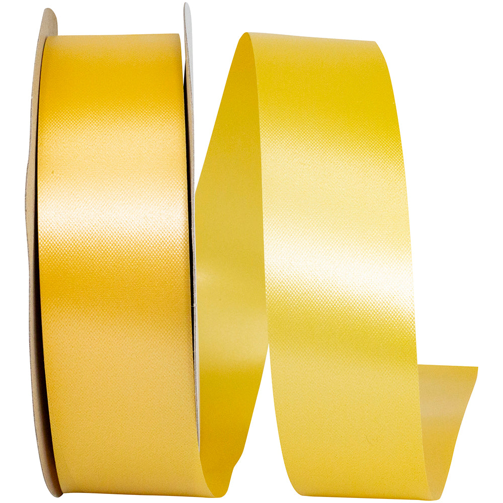 Mustard Polypro Satin Finish Ribbon 1-3/8 Inch 100 Yards