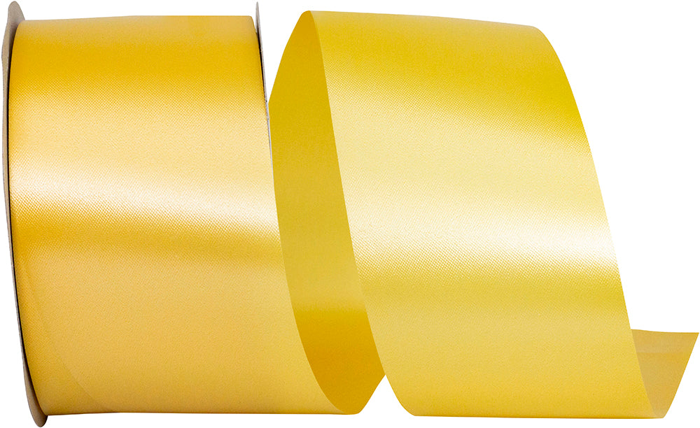 Mustard 2-1/2 Inch Polypro Satin Finish Ribbon for Wreaths