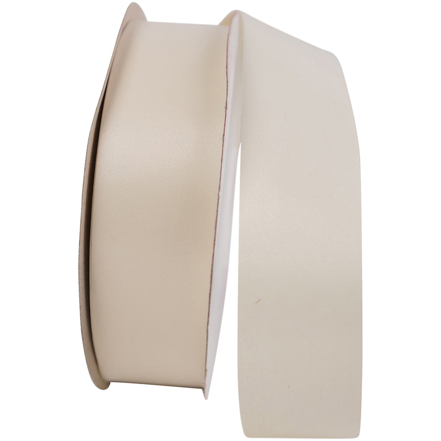 Ivory 1-3/8 Inch Polypro Florentine Satin Finish Ribbon