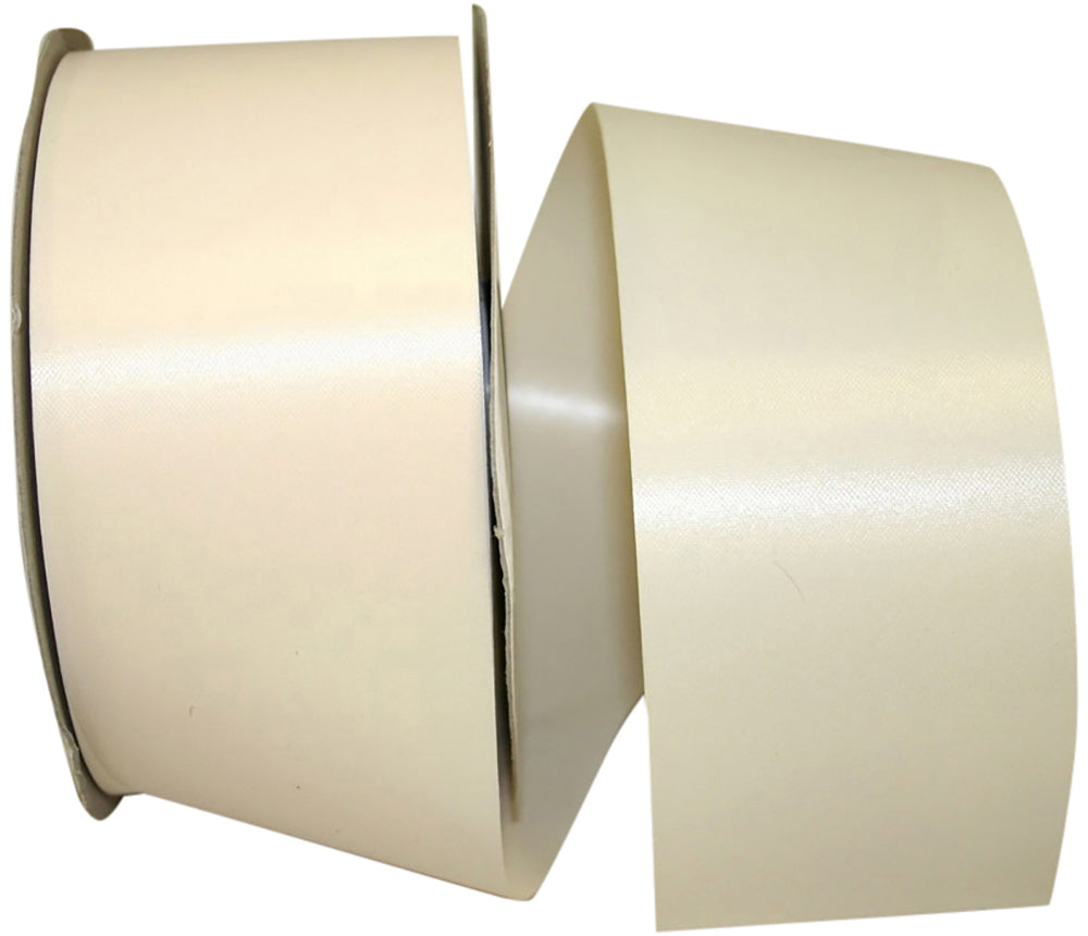 Ivory 2-1/2 Inch Polypro Satin Finish Ribbon for Wreaths