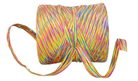 Rainbow Raffia 3/8 Inch Multi Color 200 Meters