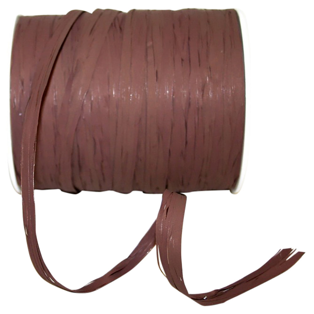 Brown Raffia 3/8 Inch Venice Ribbon 100 Yards
