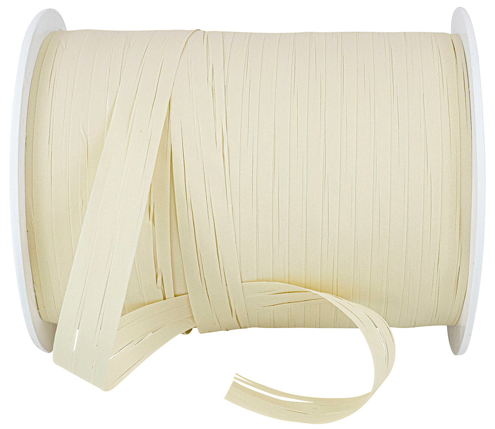 Ivory Raffia 3/8 Inch Venice Rd Ribbon