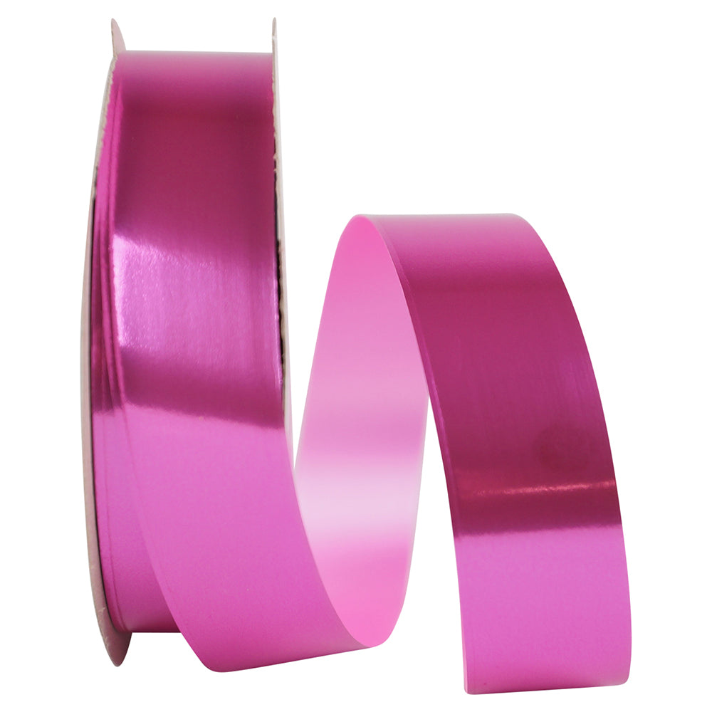Pink Metallic Polypro Ribbon 1-1/4 Inch for Wreaths