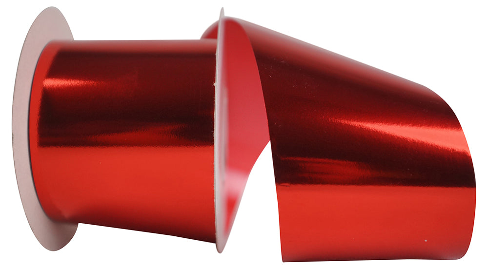 Red Metallic Polypro Ribbon 2-1/2 Inch for Wreaths and Bows