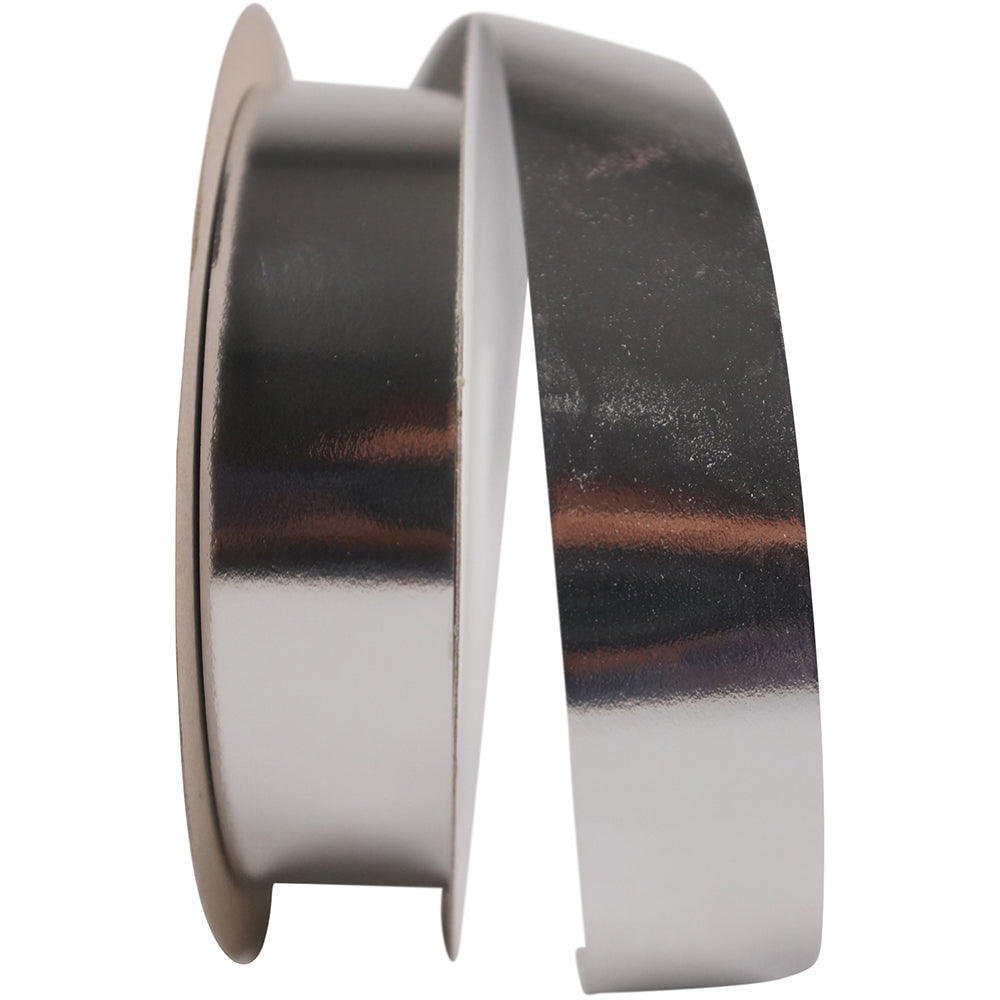 Metallic Silver Polypro Ribbon 1-1/4 Inch for Bows