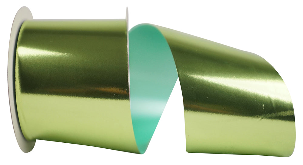 Lime Metallic Polypro Ribbon 2-1/2 Inch for Wreaths