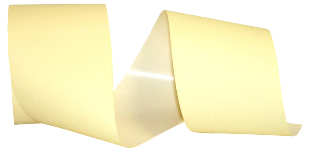 Ivory Shiny Poly Printer Ribbon 2-3/4 Inch for Wreaths