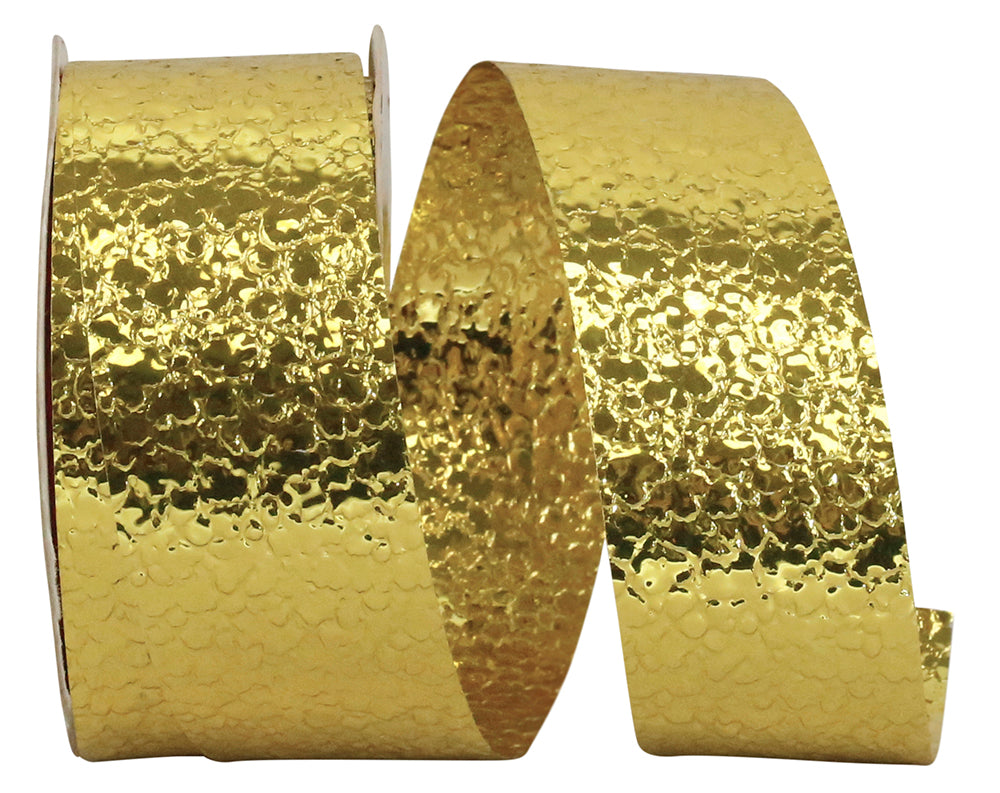 Gold 1-3 8 Inch Cracked Ice - Standard Weight - Ribbon for Wreaths & Bows