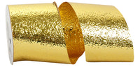 Gold 2-1 2 Inch Cracked Ice - Standard Weight - Ribbon for Wreaths & Bows