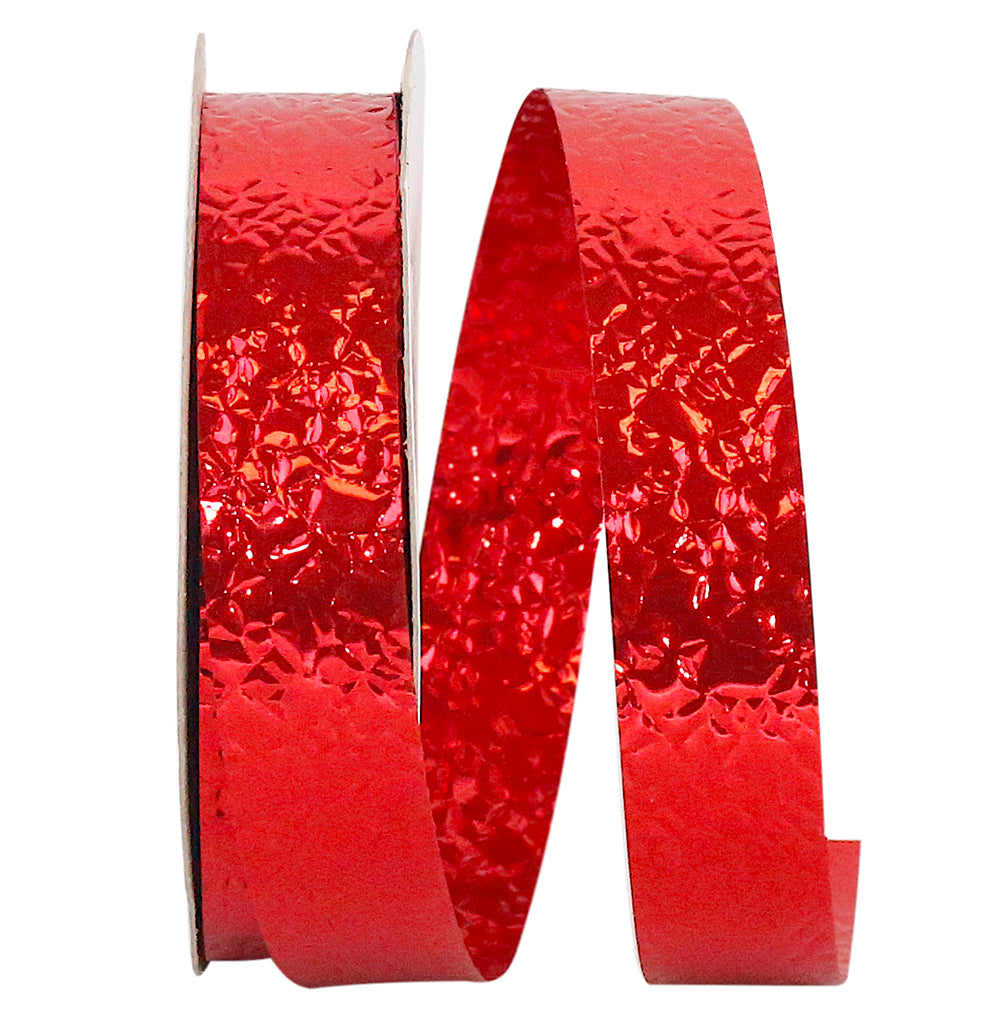 Red 5 8 Inch Cracked Ice - Standard Weight - Ribbon for Wreaths & Bows