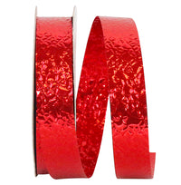 Red 5 8 Inch Cracked Ice - Standard Weight - Ribbon for Wreaths & Bows