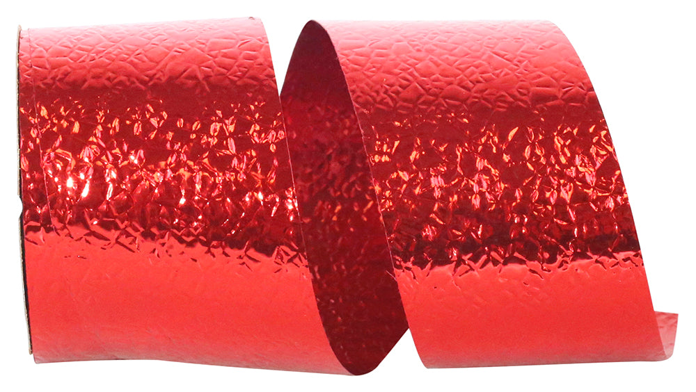 Red 1-7 8 Inch Cracked Ice - Standard Weight - Ribbon for Wreaths & Bows