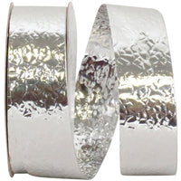 Silver 7 8 Inch Cracked Ice - Standard Weight - Ribbon for Wreaths & Bows