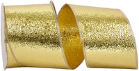 Gold 4 Inch Heavyweight Cracked Ice Display Regal Wired Edge Ribbon for Wreaths & Bows