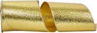 Gold 6 Inch Heavyweight Cracked Ice Display Regal Wired Edge Ribbon for Wreaths & Bows
