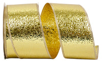 Gold 2-1 2 Inch Heavyweight Cracked Ice Display Regal Wired Edge Ribbon for Wreaths & Bows