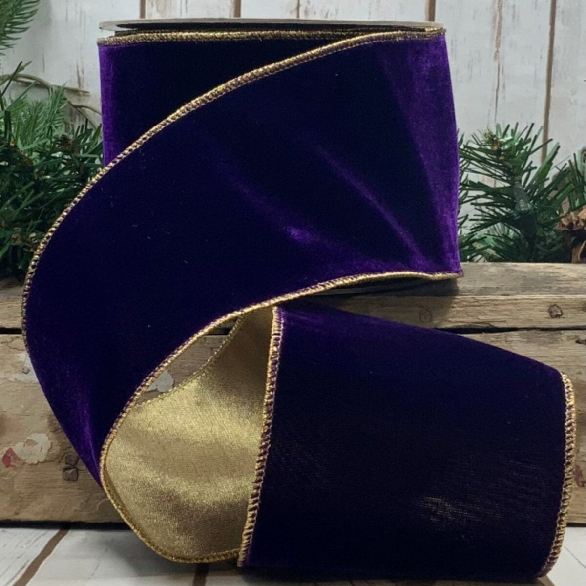Amethyst Velvet Ribbon 4 Inch x 10 Yards