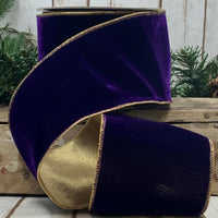 Amethyst Velvet Ribbon 4 Inch x 10 Yards