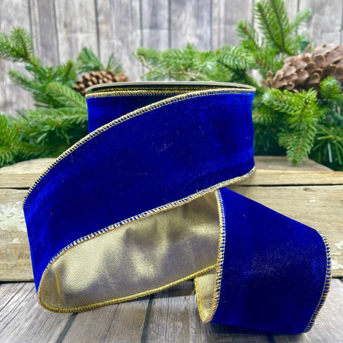 Royal Blue Velvet Ribbon 2.5 Inch x 10 Yards