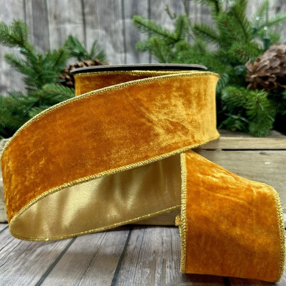 Persimmon Velvet Ribbon 2.5 Inch x 10 Yards