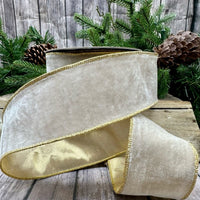 Glacier Grey Vintage French Velvet Ribbon 2.5 Inch x 10 Yds