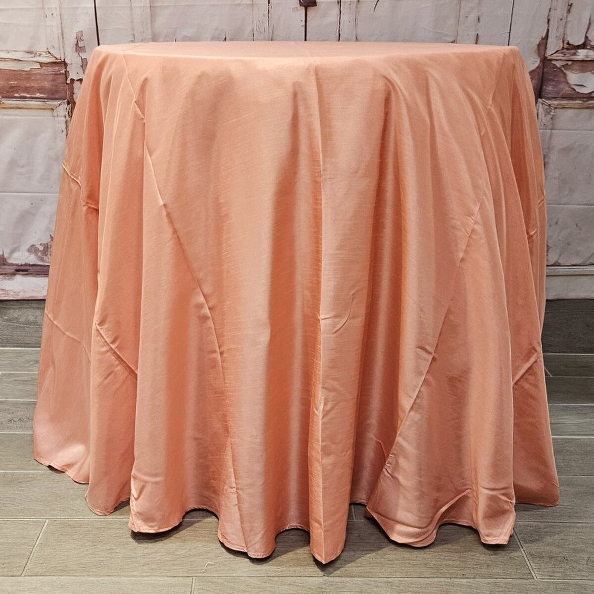 Coral Ribbon Dupion Tablecloth 120 Inch