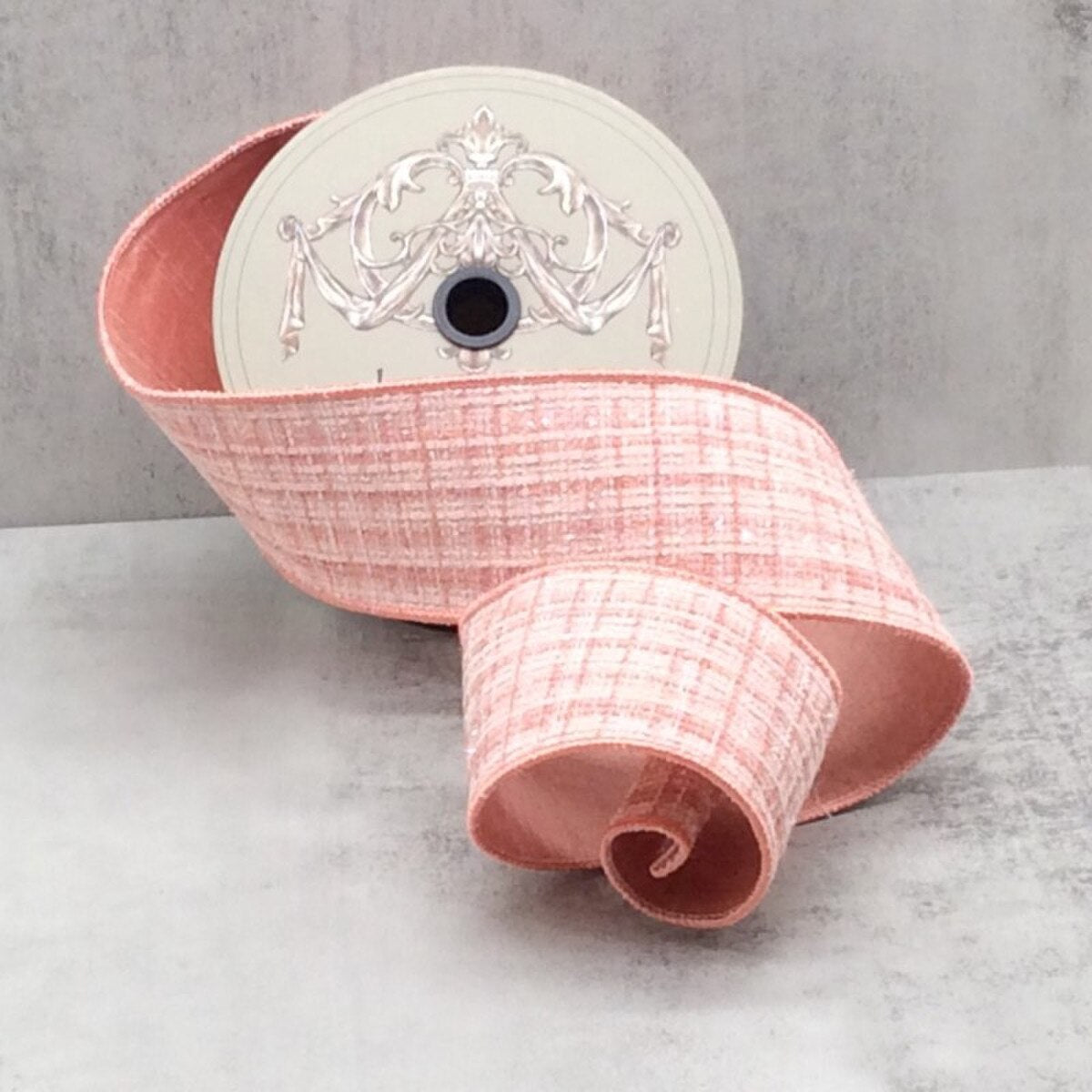 Plaid Chenille Tweed Boucle Ribbon 2.5 Inch x 10 Yards