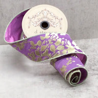 Liriope Lavender Burn Out Velvet Ribbon 2.5
