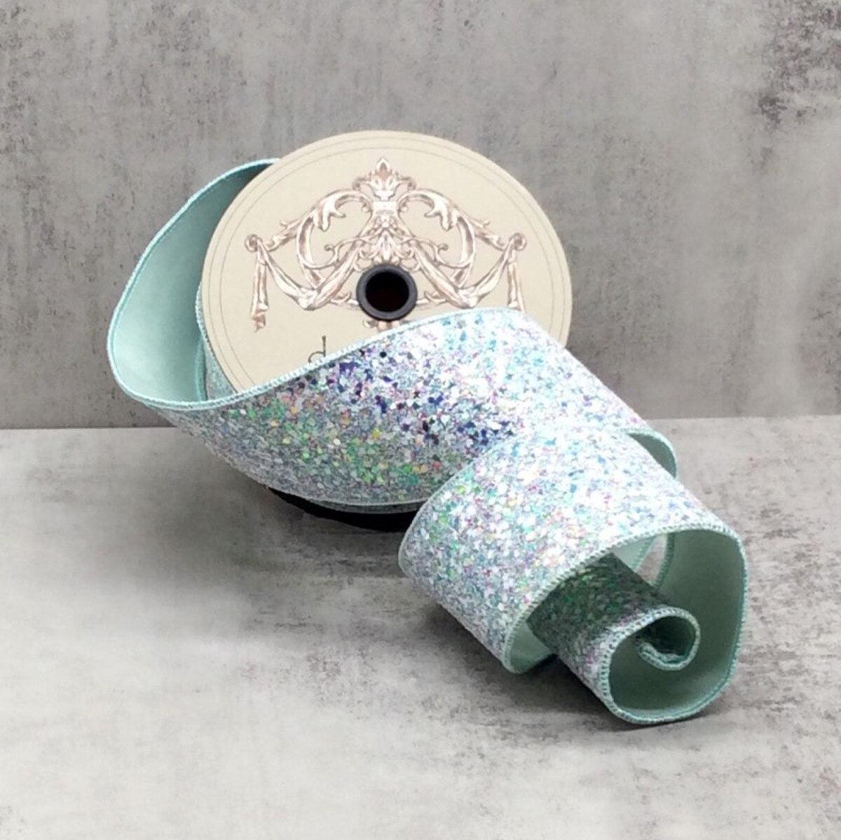 Berry Blue Glitter Ribbon 2.5 Inch x 10 Yards