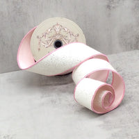 Whispy White Glitter Ribbon 2.5