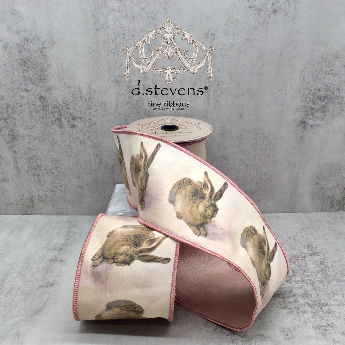 Blush Brown Dupion Rabbit Taffeta Ribbon 4" x 10 Yds