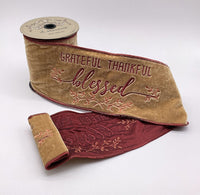 Burgundy Velvet Embroidery Ribbon 4