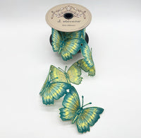 Butterfly Garland Felt Embroidery Blue Yellow 3 Inch