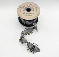 Honey Bee Garland Yellow Black Ribbon Felt Embroidery 2