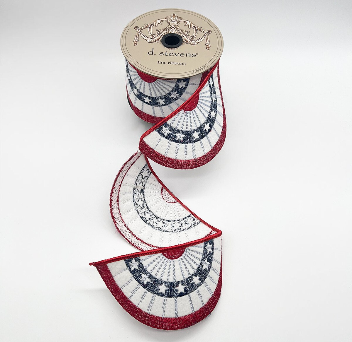 Americana Bunting Red White Blue Felt Embroidery 4" x 5 Yds