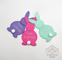 Easter Rabbit Clips  Felt Pink Purple Aqua