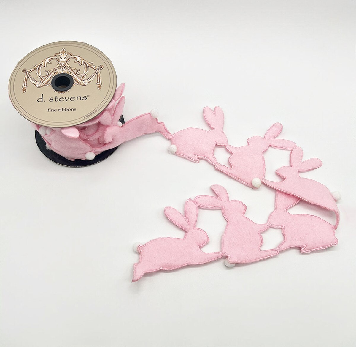 Pink Ribbon Rabbit Garland 3.5 Inch x 3 Yards