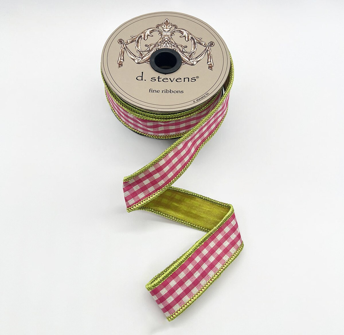 Gingham Check Ribbon Hot Pink White 1 Inch x 10 Yards