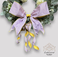 Lavender Ribbon With Gingham Check And Yellow Accents 16