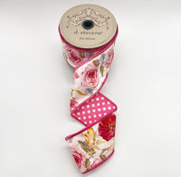 Poplin Mix Roses Polka Dot Ribbon 2.5