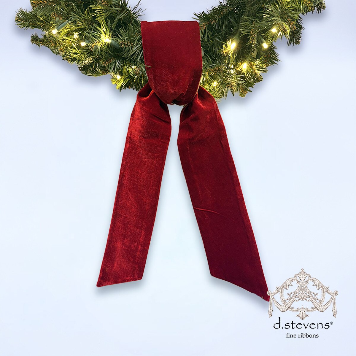 Dark Red Velvet Sash Ribbon with Metallic Gold Back 4" x 56"