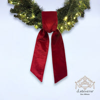 Red Velvet Sash with Metallic Gold Back, 4 x 56 Inches