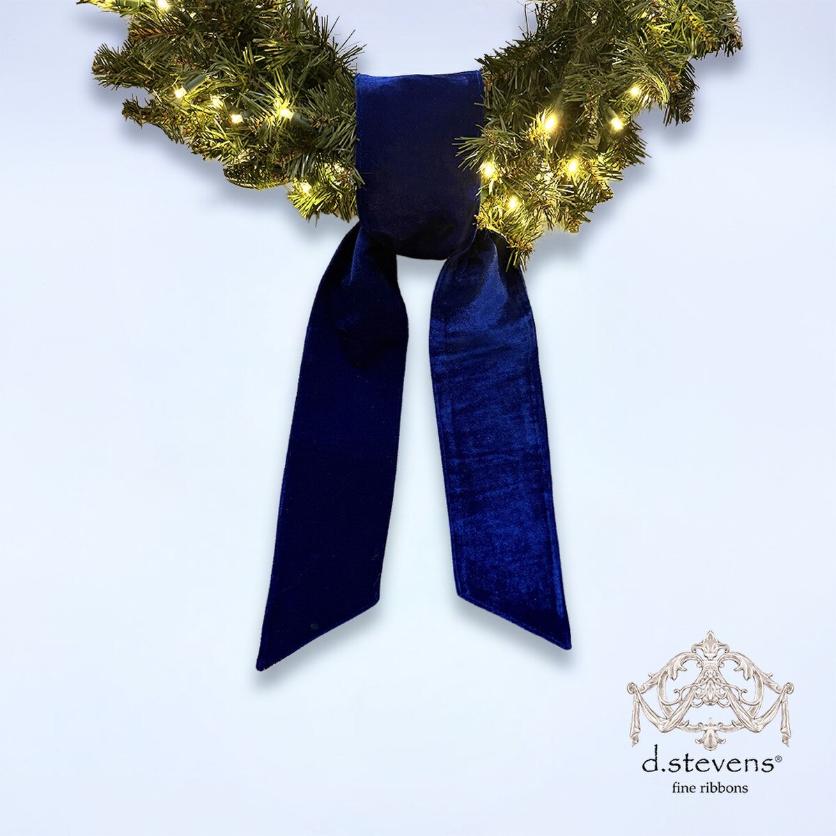 Royal Blue Velvet Sash with Metallic Gold Back 4" x 56"