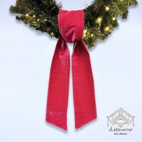 Hot Pink Velvet Sash Ribbon with Metallic Gold Back 4 x 56