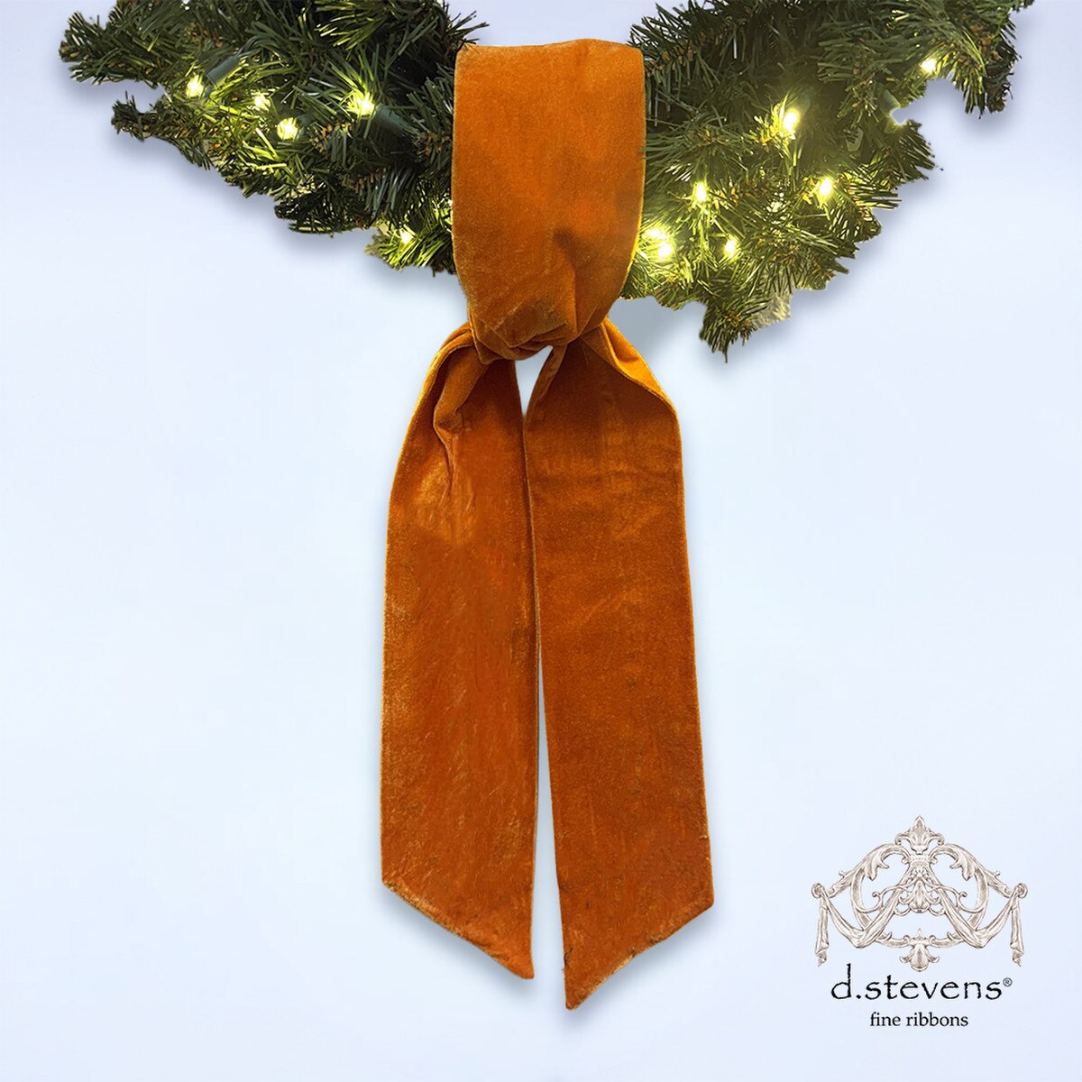 Orange Velvet Sash Ribbon 4" x 56"