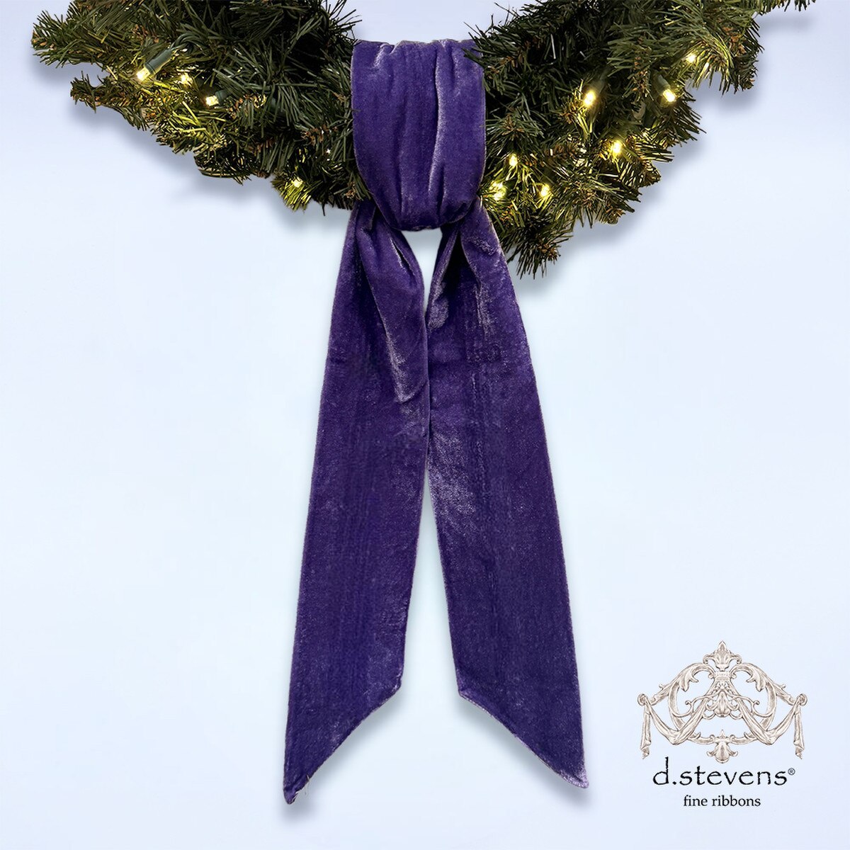 Purple Velvet Sash Ribbon 4" x 56"