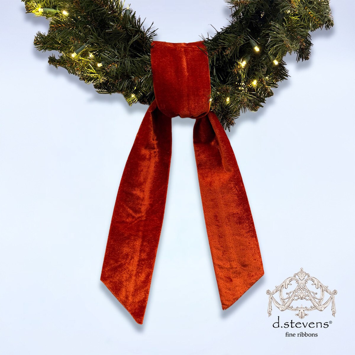 Persimmon Velvet Sash Ribbon 4" x 56"
